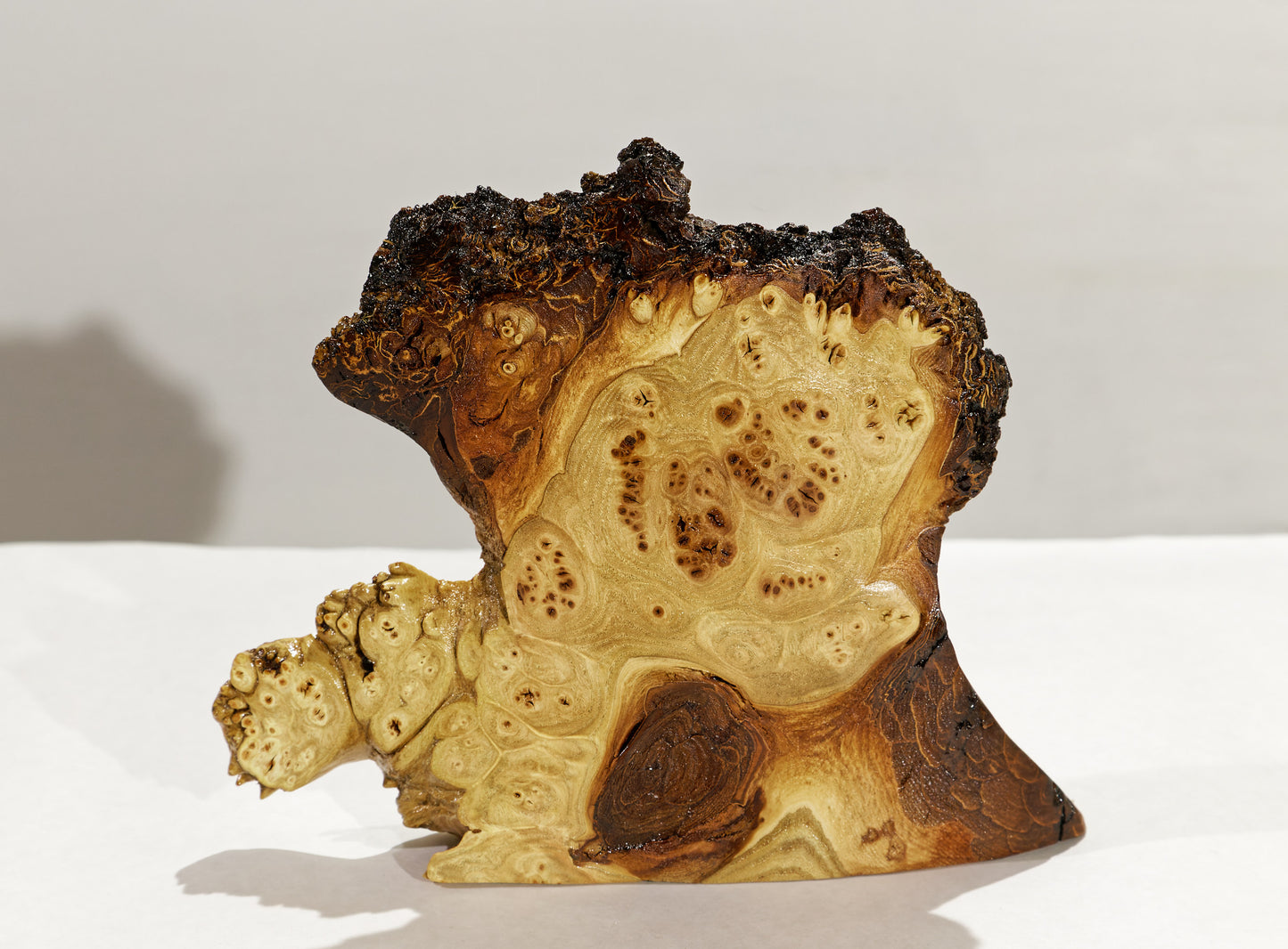 heart sculpture 9 inch, wood heart, desktop tabletop sculpture, live edge bark, 7.75" tall x 9.5 x 1.75, Wabi Sabi, figured wood, 312-M,