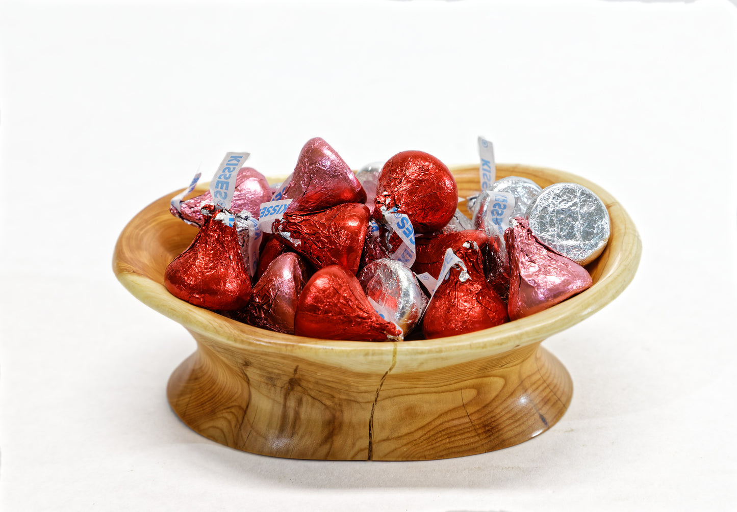 Mini unique wooden bowl sculpture, Pacific Yew, colorful, ring dishes, 5.2 in long x 3.6 wide x 1.8 tall, 4.6 oz, brown tan yellow, 315-B