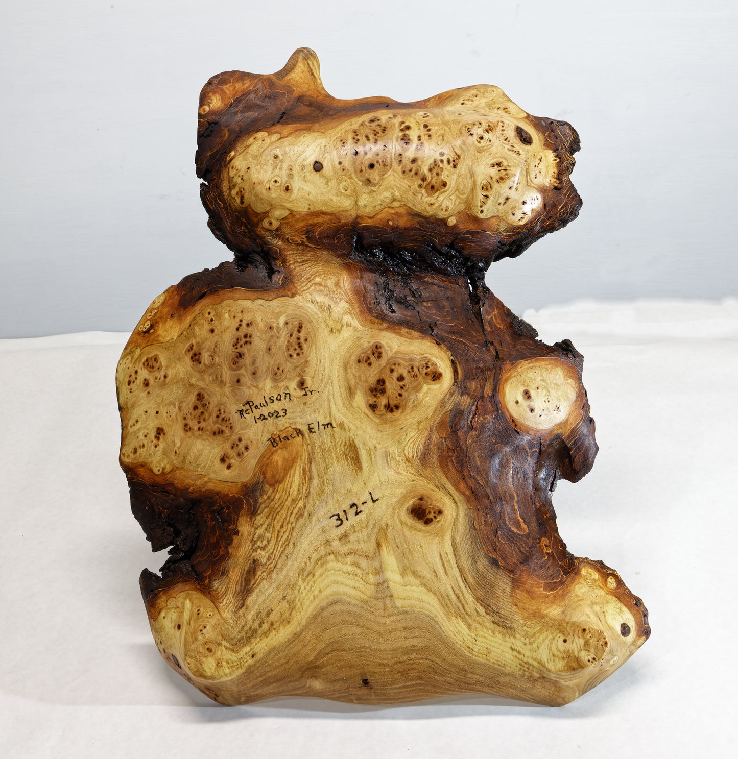 wood platter, wall hanging, tabletop, Charcuterie Cheese Board, Serving platter, burl live edge, 2" tall x 17 x 12", 2 lbs, Wabi Sabi, 312-L