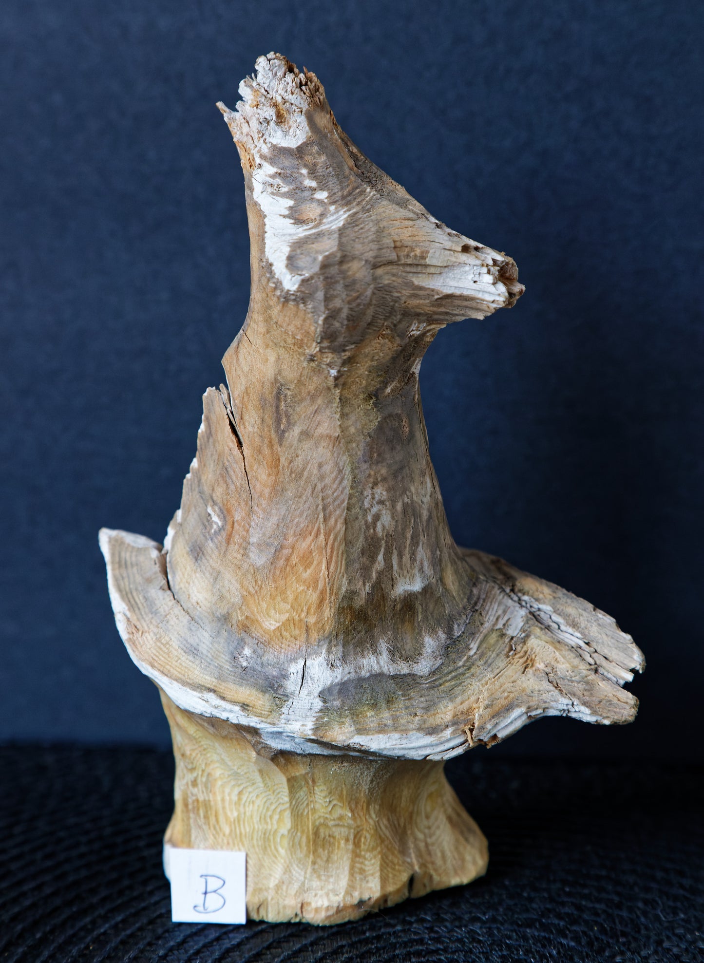 unique wood bud vase, tabletop sculpture, one-of-a-kind, 3 in. tall x 3.5 x 2.5, 4.4 oz, hole 2.5 deep x 0.8, upcycled, Wabi Sabi, 999-D