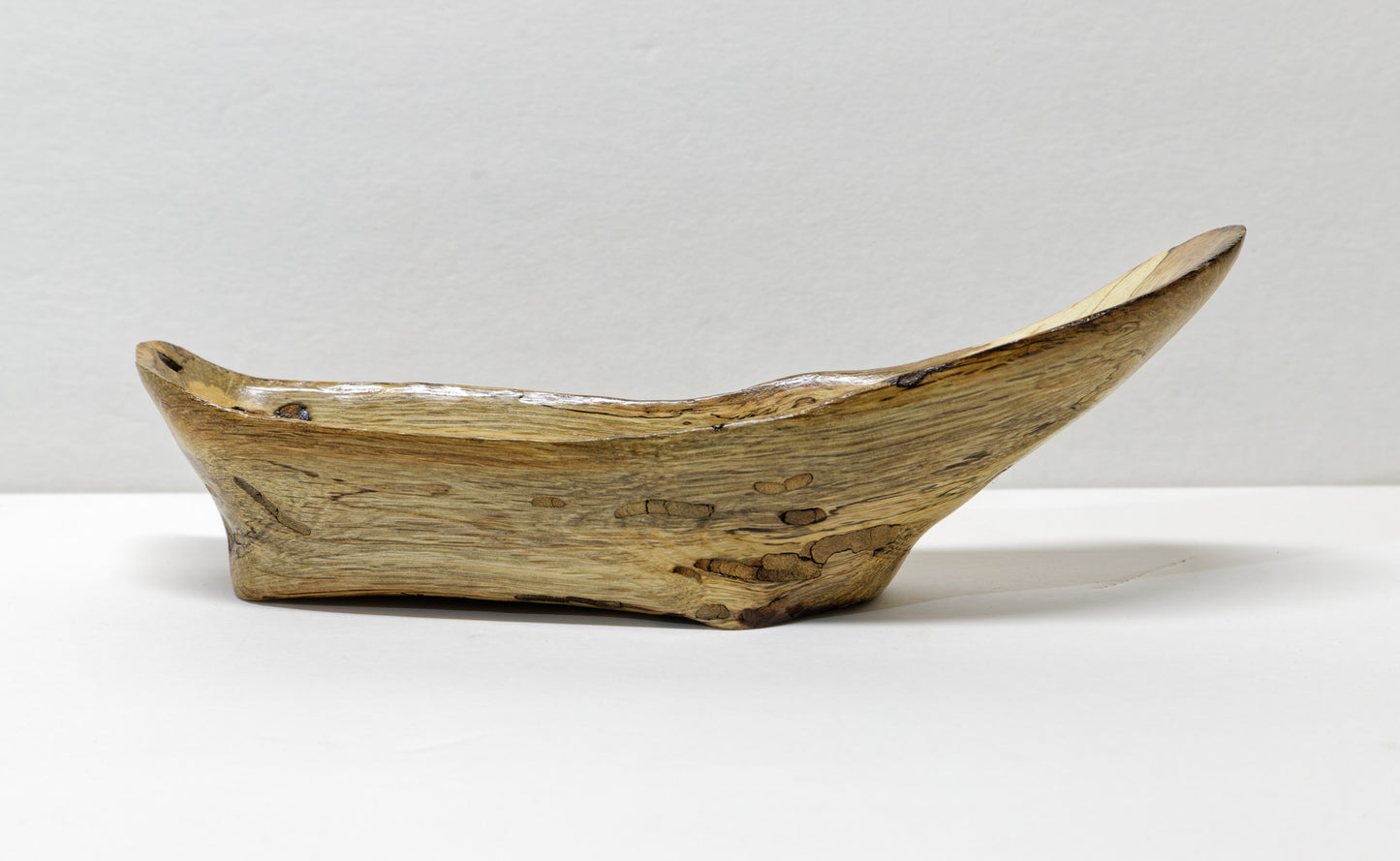 oak wood bowl, catchall, blond, rustic, buggy, asymmetric, de, 435-C