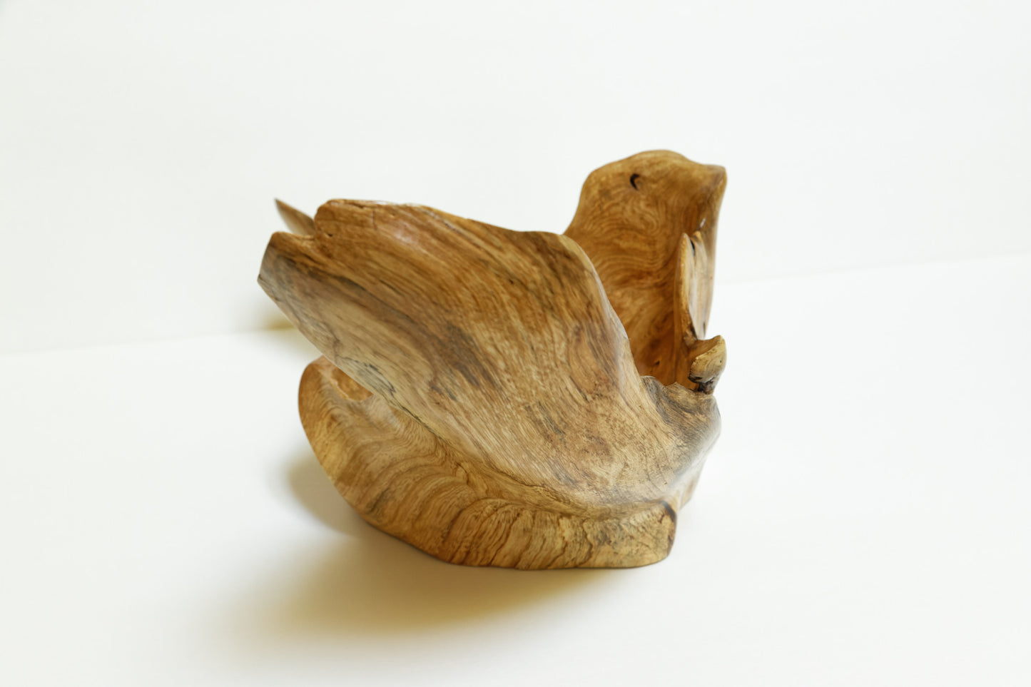Natural wood bowl, 12 inch x 8 x 8, asymmetric, bizarre unique wood bowl, one-of-a-kind sculptured bowl, decorative, useful, 267-B,