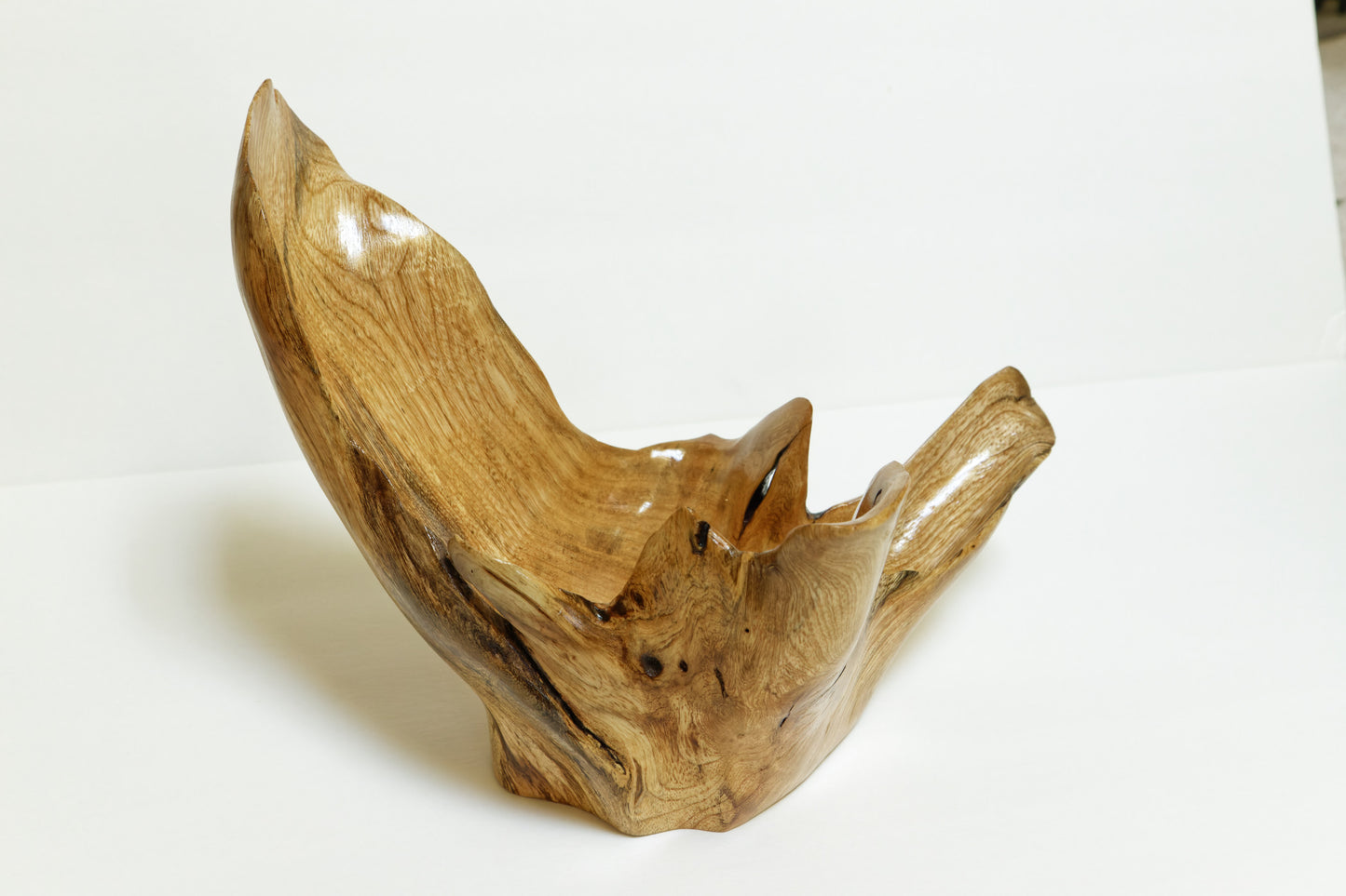 Natural wood bowl, 12 inch x 8 x 8, asymmetric, bizarre unique wood bowl, one-of-a-kind sculptured bowl, decorative, useful, 267-B,
