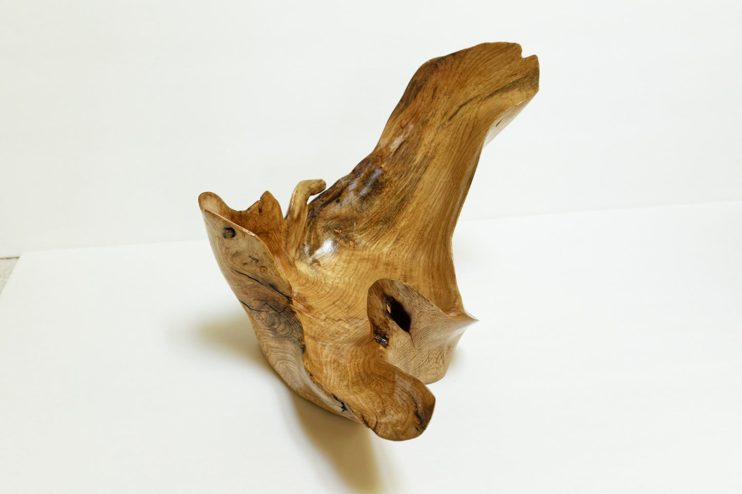 Natural wood bowl, 12 inch x 8 x 8, asymmetric, bizarre unique wood bowl, one-of-a-kind sculptured bowl, decorative, useful, 267-B,