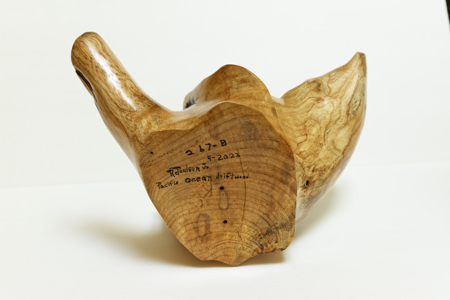 Natural wood bowl, 12 inch x 8 x 8, asymmetric, bizarre unique wood bowl, one-of-a-kind sculptured bowl, decorative, useful, 267-B,