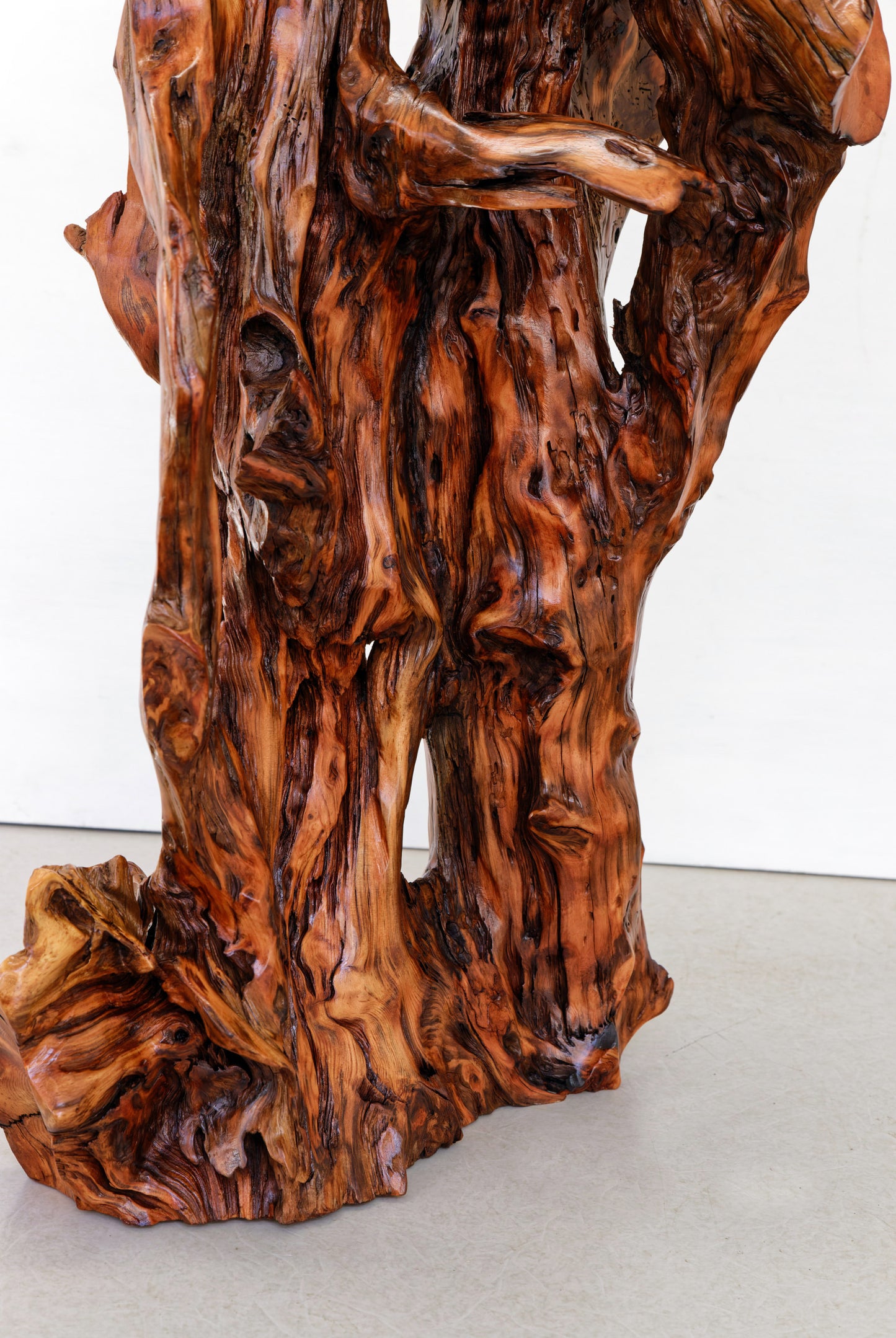 gorgeous floor & tabletop wood root sculpture, one-of-a-kind freeform wooden sculpture, 35 Tall x 17 x 14", 18 lbs, upcycled, Wabi Sabi, 332-A