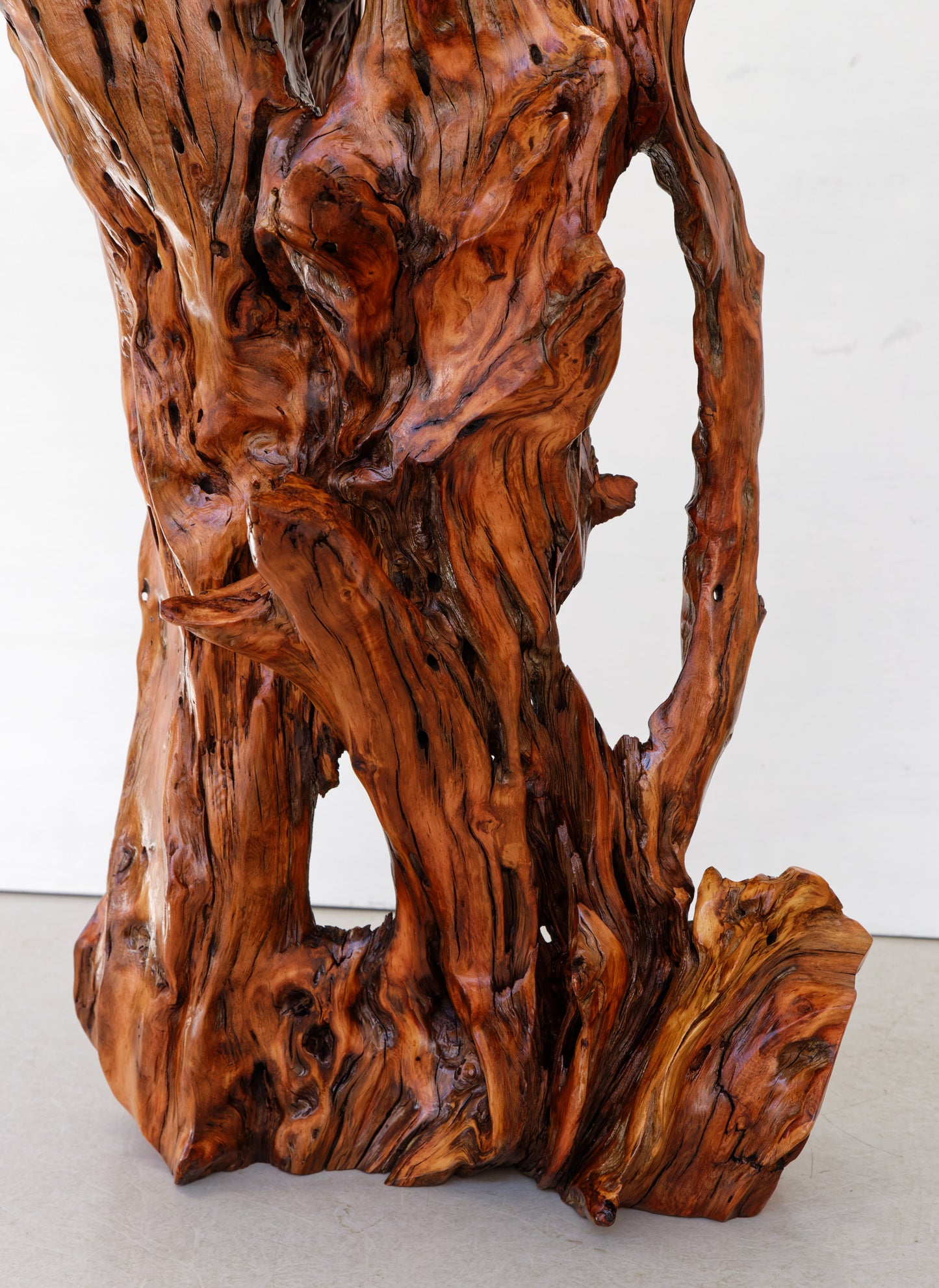 gorgeous floor & tabletop wood root sculpture, one-of-a-kind freeform wooden sculpture, 35 Tall x 17 x 14", 18 lbs, upcycled, Wabi Sabi, 332-A
