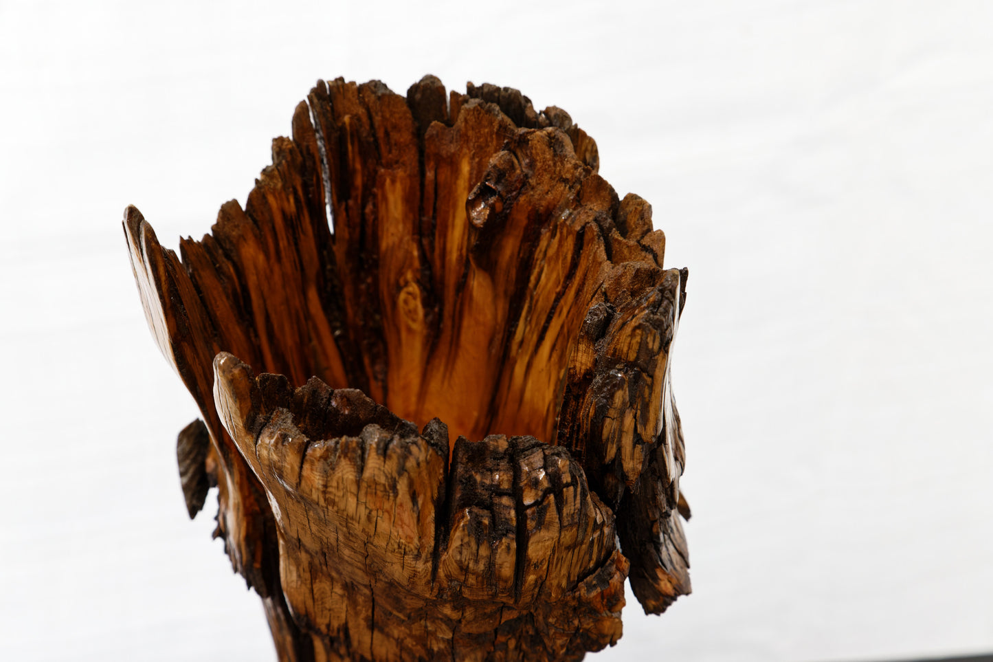 unique wood vase or tabletop sculpture, one-of-a-kind, freeform sculpture, 17 inches tall x 7 x 5, 4 lbs, upcycled, Wabi Sabi, wooden, 243-F