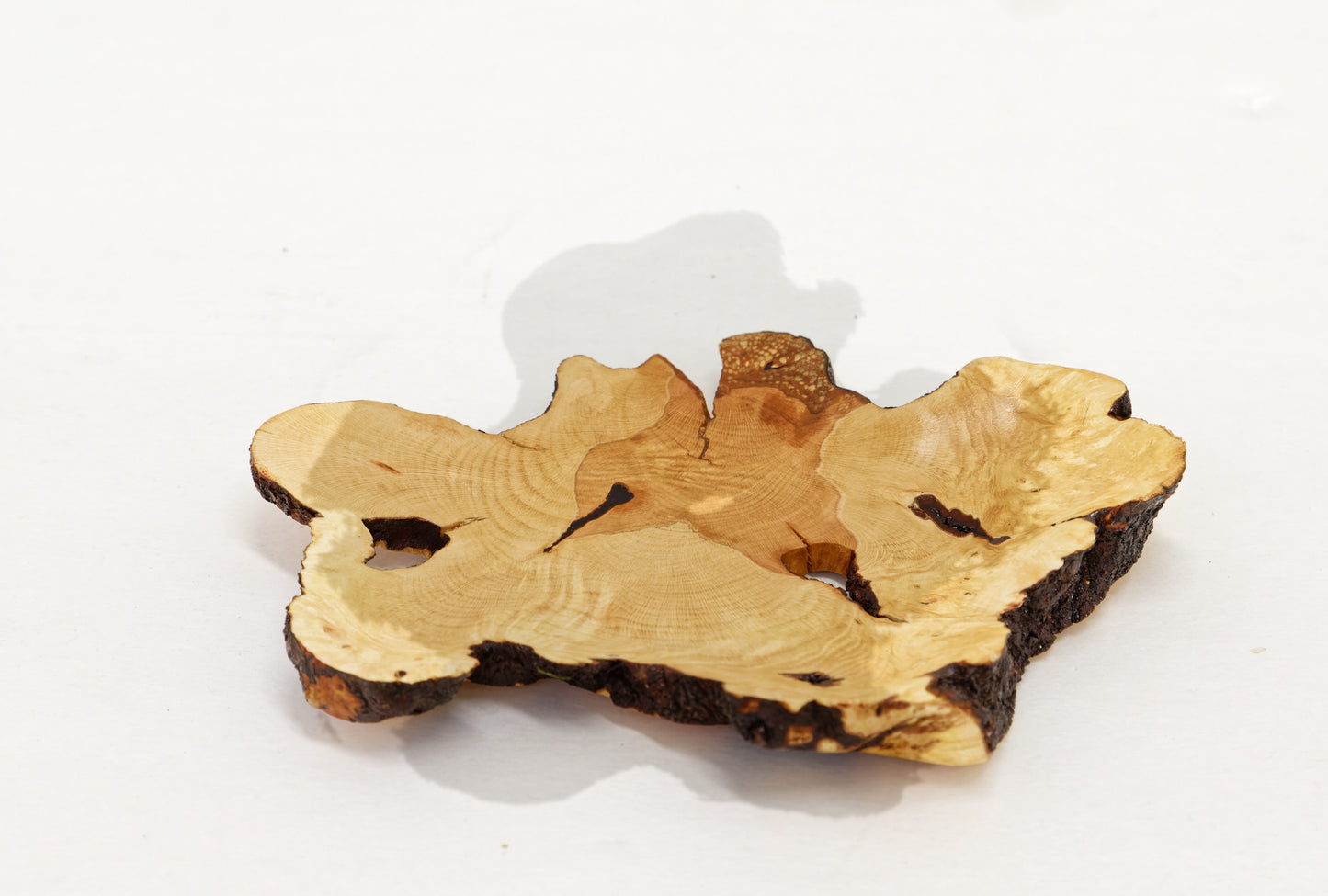 Huckleberry bowl, irregular wood bowl, live edge, catchall, rustic catchall, 1 inch Tall x 6.5 x 5, 2 oz , one of a kind, asymmetric, 468-C