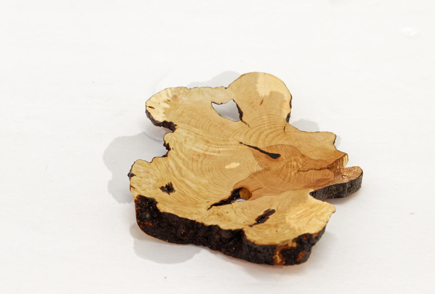 Huckleberry bowl, irregular wood bowl, live edge, catchall, rustic catchall, 1 inch Tall x 6.5 x 5, 2 oz , one of a kind, asymmetric, 468-C
