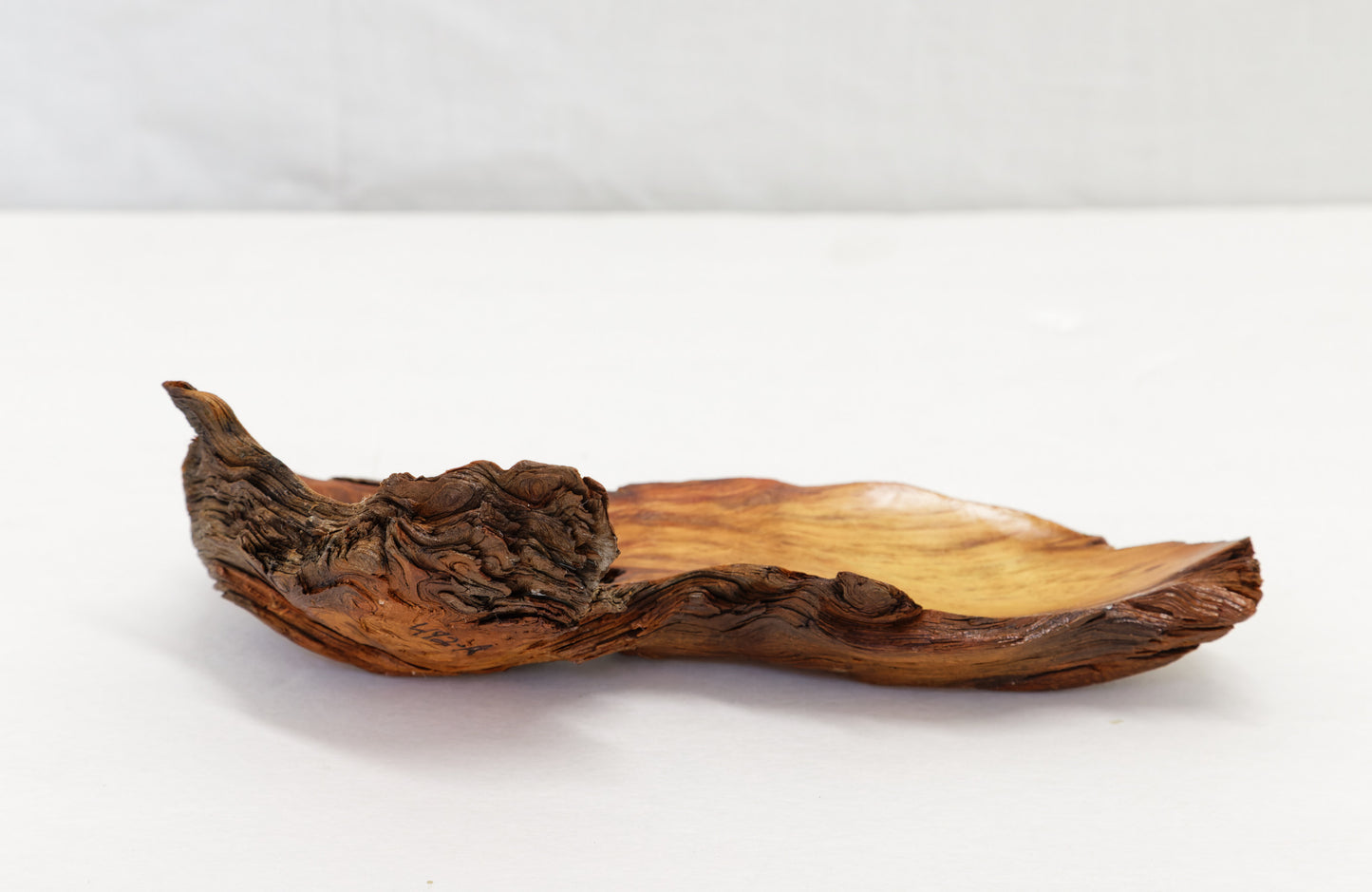 Wood catchall bowl, rustic Ponderosa pine one of a kind, asymmetric, upcycled, 492-A