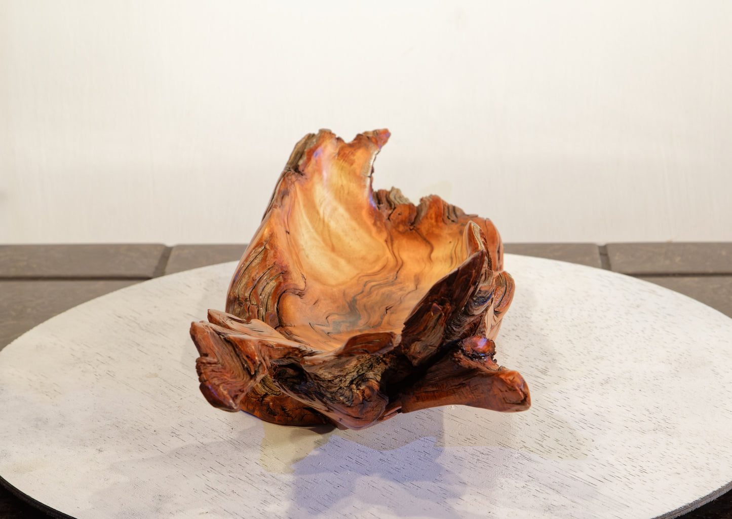 bowl catchall 16" , Ponderosa pine, wood one of a kind, Wabi Sabi wabisabi wabi-sabi no bark, rustic natural primitive twisted shape, 302-B2