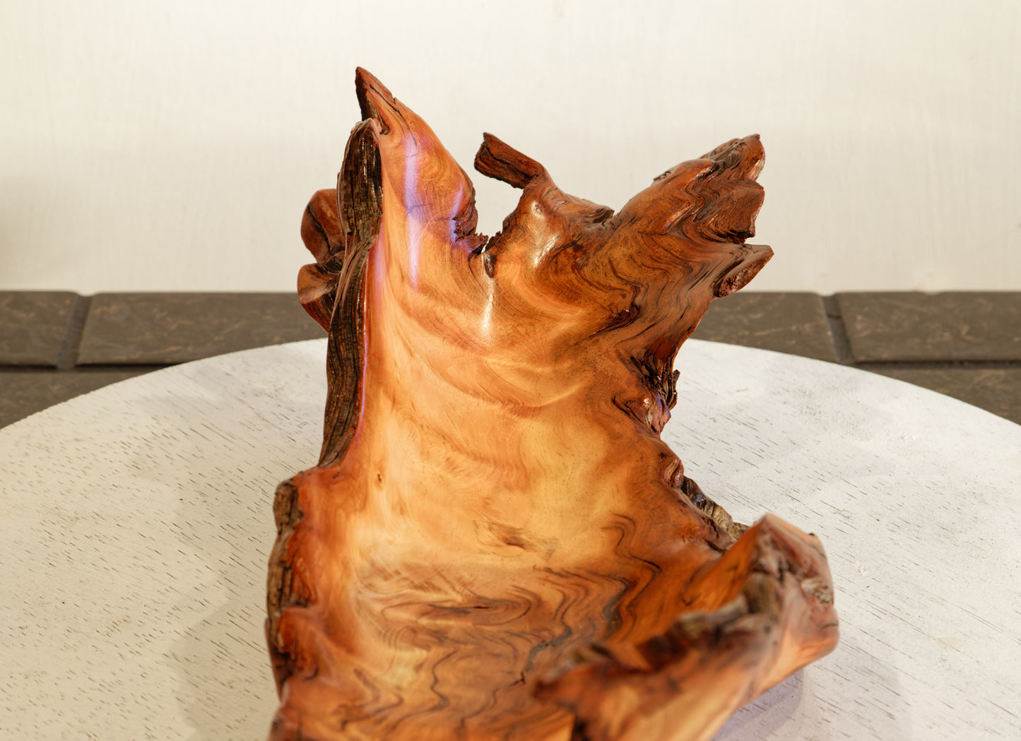 bowl catchall 16" , Ponderosa pine, wood one of a kind, Wabi Sabi wabisabi wabi-sabi no bark, rustic natural primitive twisted shape, 302-B2
