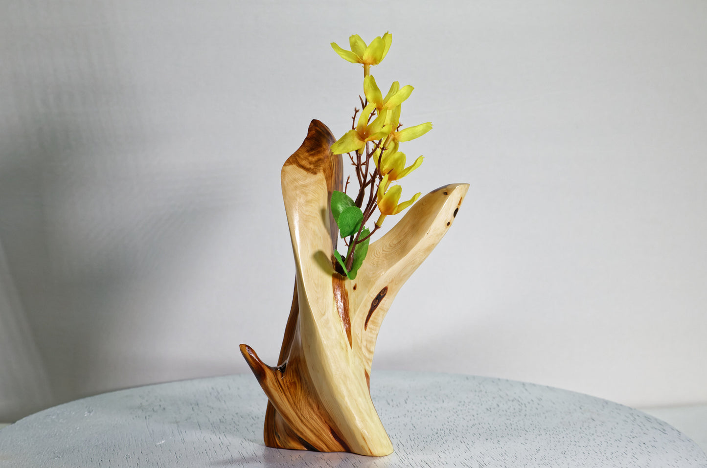 Wood, juniper wood, freeform tabletop sculpture, 8.5" TALL x 4 x 2.5, Wabi Sabi Wasabi wabi-sabi, one of a kind, asymmetric, upcycled, 480-D