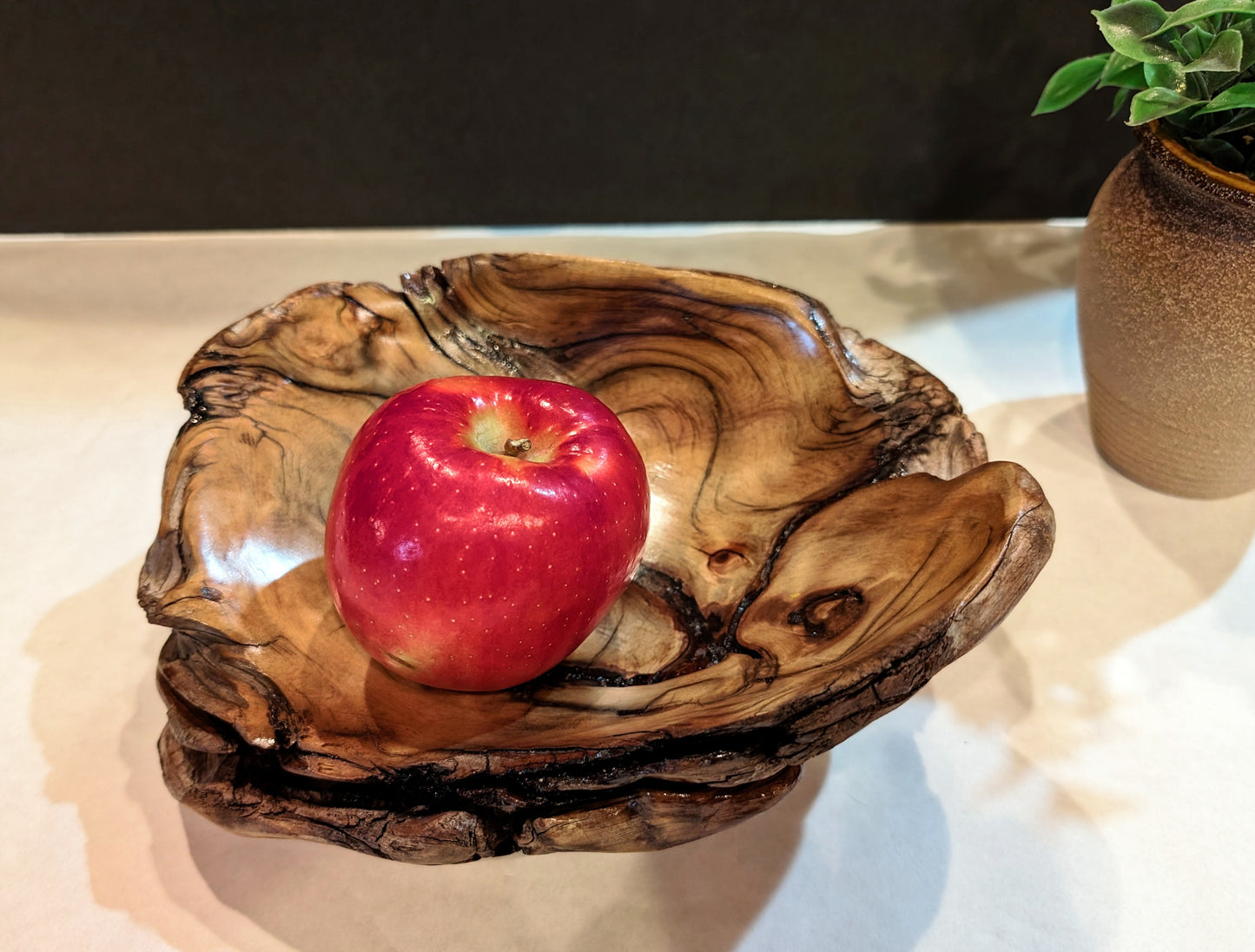 ancient Ponderosa catchall, Wood, 3.5 tall x 9 x 7'', 1.03 lbs, Wabi Sabi Wasabi wabi-sabi one-of-a-kind, asymmetric, upcycled, 496-A