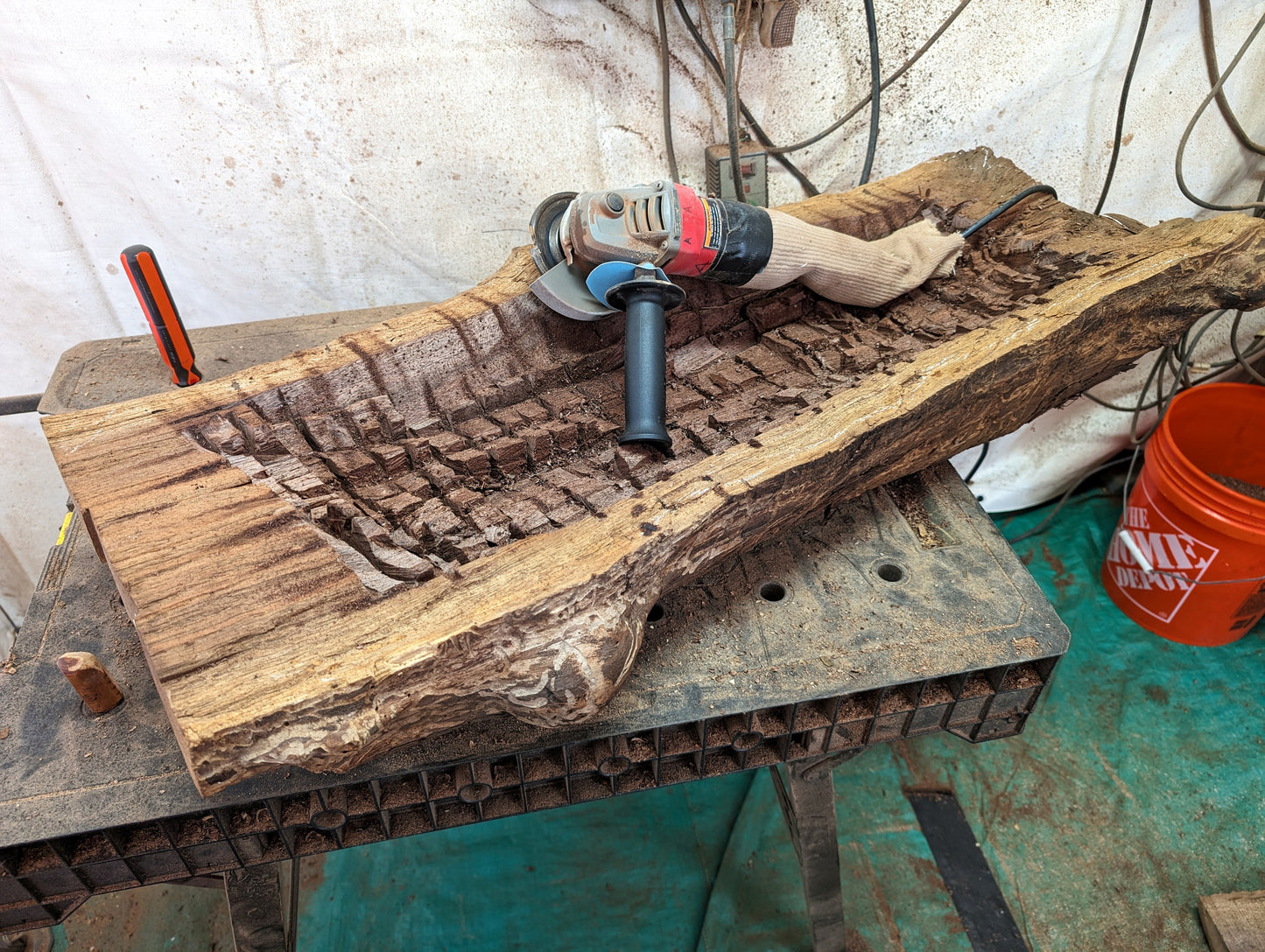 Beautiful large black walnut bowl, 36 inches x 14 x 6.3'' tall, 10.8 lbs., custom made