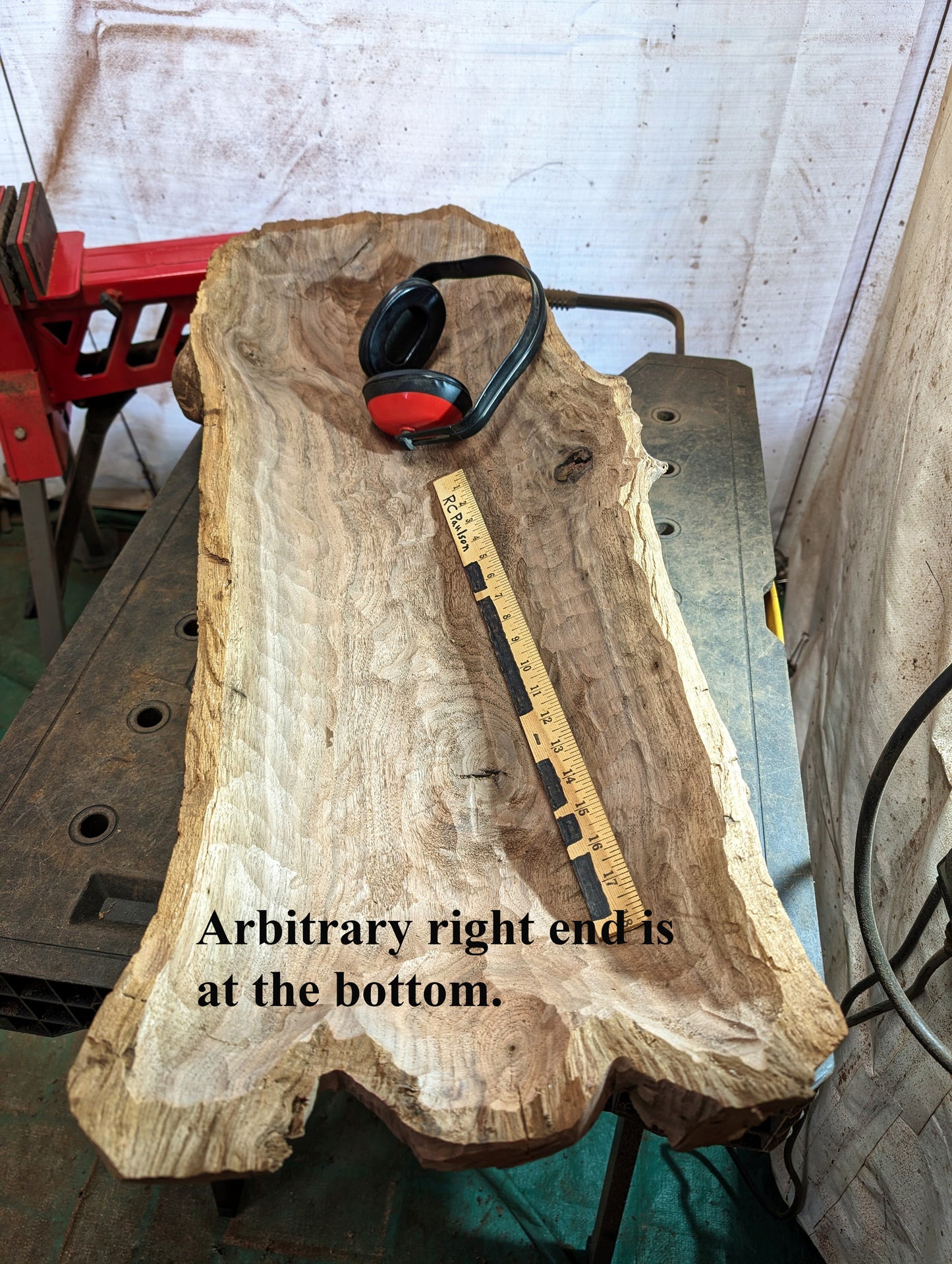 Beautiful large black walnut bowl, 36 inches x 14 x 6.3'' tall, 10.8 lbs., custom made