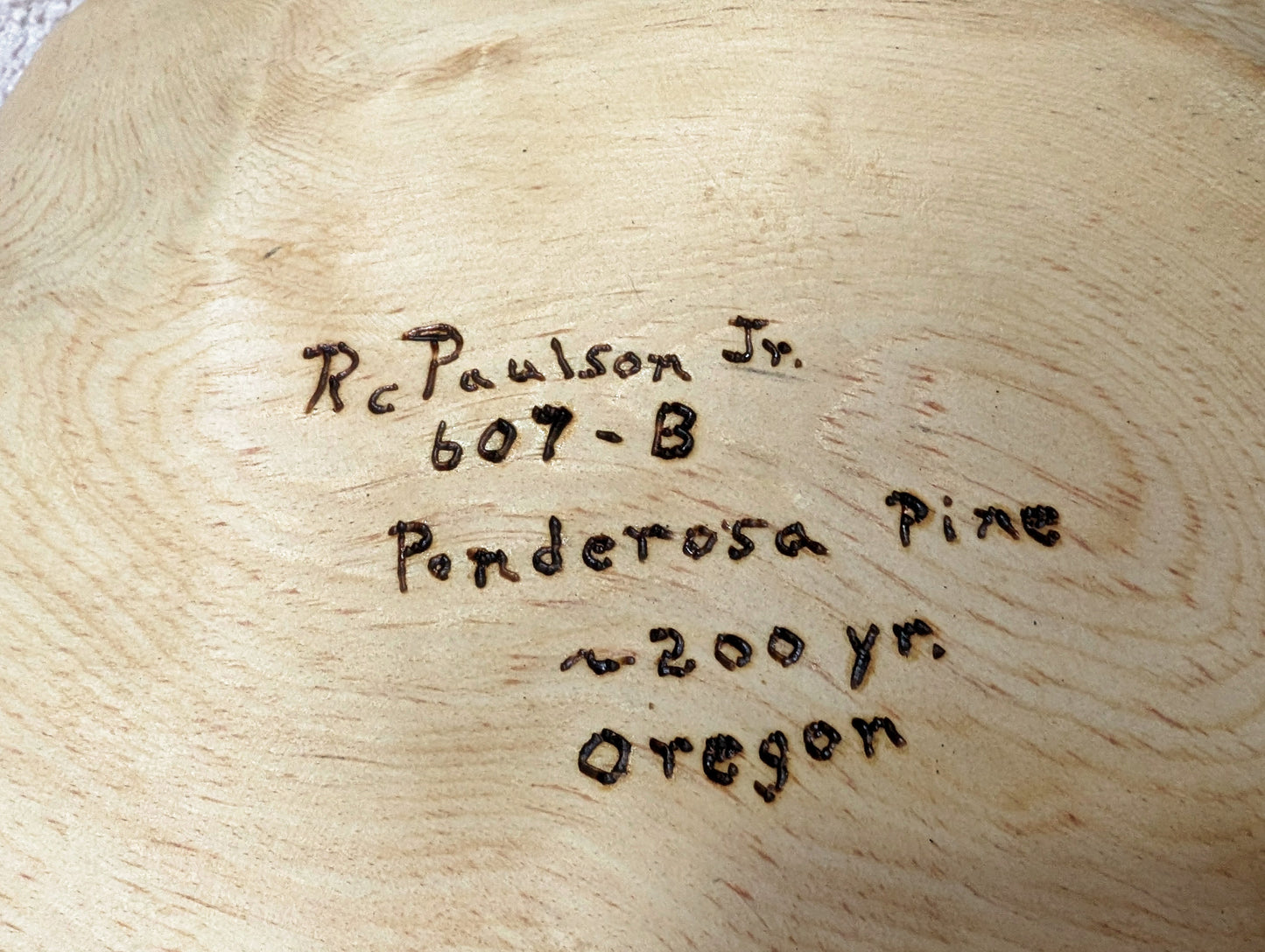 wooden serving tray platter, forest fire-scarred, Ponderosa pine 200+ yr old growth tree, live edge, irregular, natural tan brown, rich grain, 6"T x 28.5", one-of-a-kind, 607-B