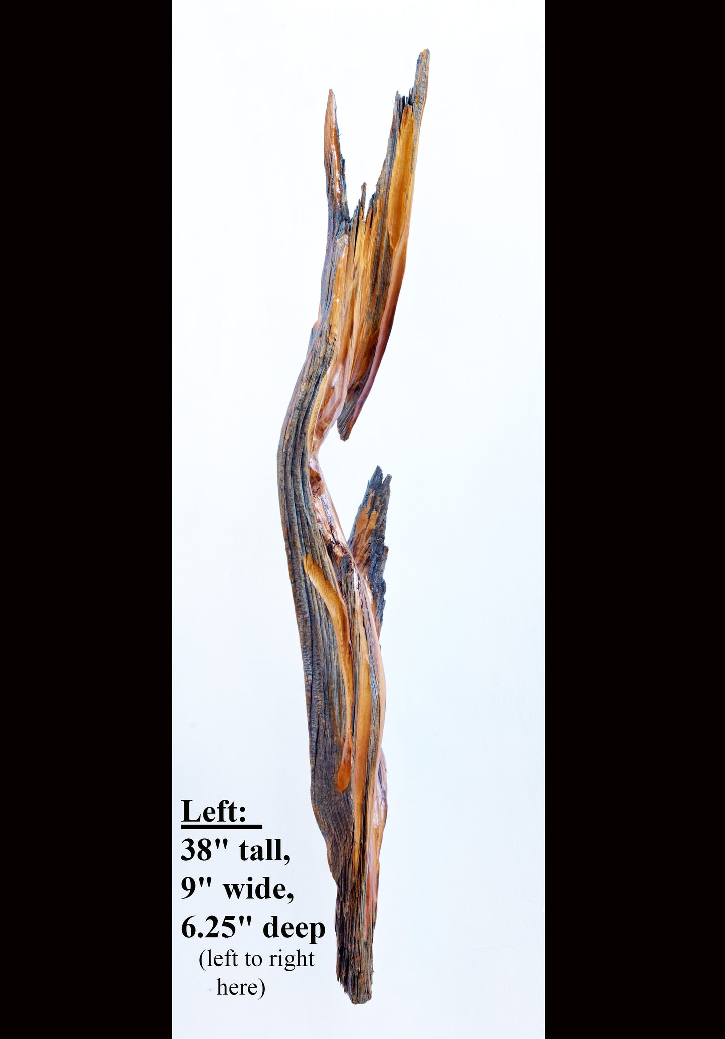 Hanging, wall, rustic, wood sculpture, natural, primitive, reclaimed wood, asymmetric, live wood, handmade, unique, 219-K,  Robert C Paulson Jr