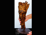 unique wood vase or tabletop sculpture, one-of-a-kind, freeform sculpture, 17 inches tall x 7 x 5, 4 lbs, upcycled, Wabi Sabi, wooden, 243-F