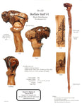 Buffalo Staff, hiking walking stick, 58-AB