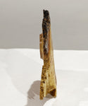 heart sculpture 9 inch, wood heart, desktop tabletop sculpture, live edge bark, 7.75" tall x 9.5 x 1.75, Wabi Sabi, figured wood, 312-M,