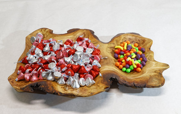 wood platter, wall hanging, tabletop, Charcuterie Cheese Board, Serving platter, burl live edge, 2" tall x 17 x 12", 2 lbs, Wabi Sabi, 312-L