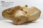 Wood bowl, large exotic bowl, walnut burl, figured fancy wood, designer bowl, best decor, curves, 8 inch tall, 10.5 wide, 25 long, 5 lbs, 9 oz, asymmetric