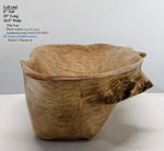 Wood bowl, large exotic bowl, walnut burl, figured fancy wood, designer bowl, best decor, curves, 8 inch tall, 10.5 wide, 25 long, 5 lbs, 9 oz, asymmetric