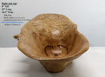 Wood bowl, large exotic bowl, walnut burl, figured fancy wood, designer bowl, best decor, curves, 8 inch tall, 10.5 wide, 25 long, 5 lbs, 9 oz, asymmetric