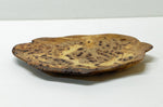 asymmetric wood platter, wall hanging, tabletop, Charcuterie, Cheese Serving Board, exotic, 312-ZG2  burl, 9.25" wide x 6.5 x 0.75 Tall, Wabi Sabi