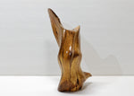 Arched bud vase, Ponderosa pine, rustic smooth arced, brown, tapered, asymmetric, decorative wood, 9 inches tall x 8 x 4.75, Wabi Sabi, 999-E