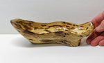 Once buggy oak wood bowl, blond, rustic, decorative woo, 435-B