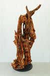 gorgeous floor & tabletop wood root sculpture, one-of-a-kind freeform wooden sculpture, 35 Tall x 17 x 14", 18 lbs, upcycled, Wabi Sabi, 332-A