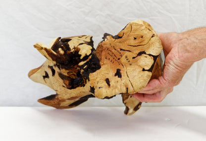Huckleberry bowl, irregular wooden bowl, live edge, rustic catchall, 6.75 in Tall x 12 x 9, one of a kind, asymmetric, upcycled, 468-B