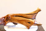 Juniper bowl 21 x 12 x 7T, 3.7# , tray catchall, exotic 2-level ,rich orange color, for food, candy, glasses, rings, wallet, recycled dead old growth tree, 477-A