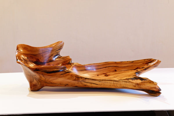 Juniper bowl 21 x 12 x 7T, 3.7# , tray catchall, exotic 2-level ,rich orange color, for food, candy, glasses, rings, wallet, recycled dead old growth tree, 477-A