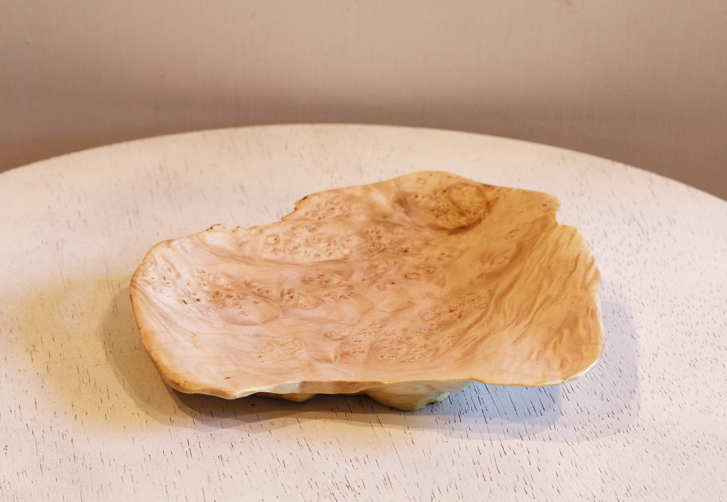 Maple 7.5" x 7.25" x 1.3" catchall irregular shape from fallen dead old growth tree, recycled, hold rings, wallet, miscellaneous, 469-D