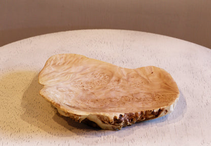 Maple 7.5" x 7.25" x 1.3" catchall irregular shape from fallen dead old growth tree, recycled, hold rings, wallet, miscellaneous, 469-D