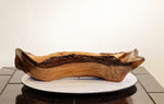 Black walnut live edge Wabi Sabi wood bowl sculpture 19" long x 4.75 tall, brown, intricate colorful grain patterns, 143-ZZ