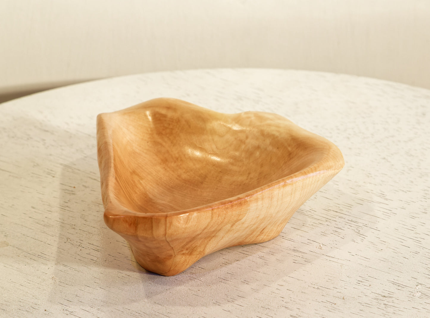 maple catchall, Wood, 7.74 long x 5.5 x 2'' tall, 0.4 lb., Wabi Sabi, one-of-a-kind, beautiful grain, asymmetric, 469-N1