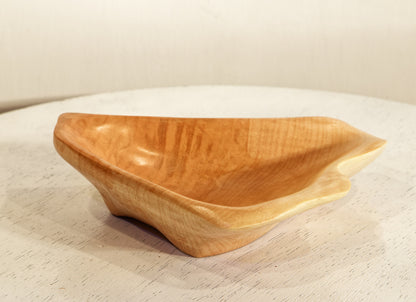 maple catchall, Wood, 7.74 long x 5.5 x 2'' tall, 0.4 lb., Wabi Sabi, one-of-a-kind, beautiful grain, asymmetric, 469-N1