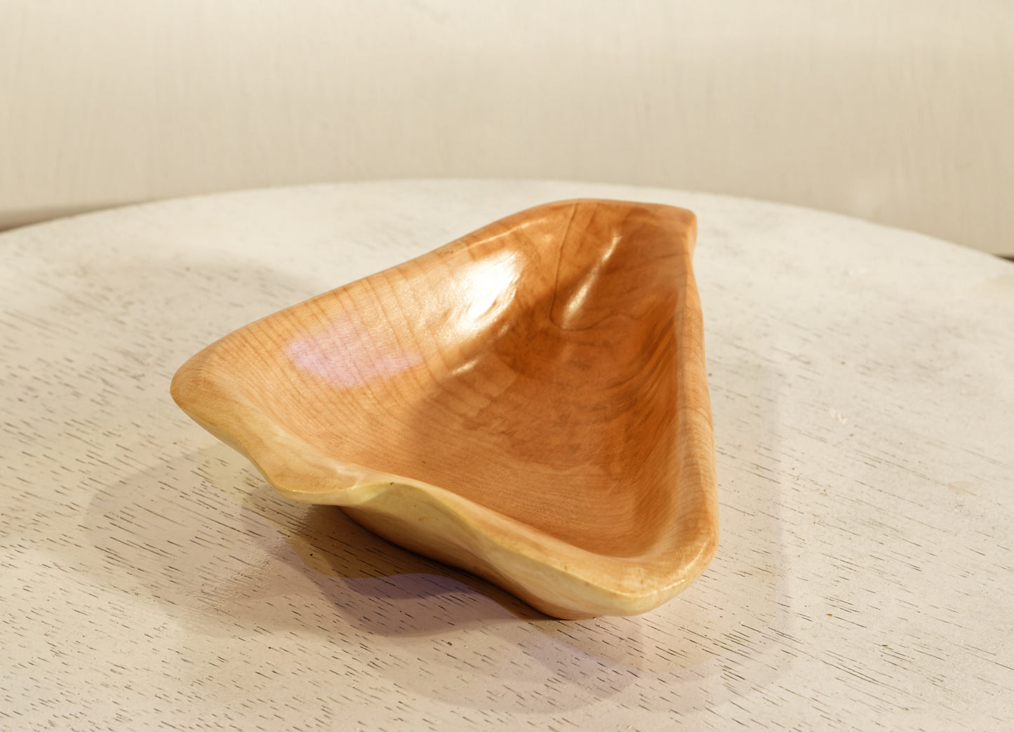 maple catchall, Wood, 7.74 long x 5.5 x 2'' tall, 0.4 lb., Wabi Sabi, one-of-a-kind, beautiful grain, asymmetric, 469-N1