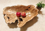Figured maple bowl, Wood, type of item, 5.25 tall x 21.75 x 16'', 6.6 lbs, Wabi Sabi Wasabi wabi-sabi one-of-a-kind, asymmetric, upcycled – &nbsp;469-V1