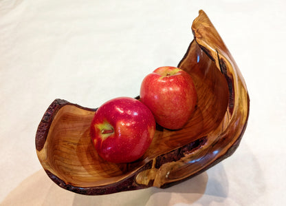 Red cedar bowl, Wood, 6 tall x 10 x 6.25'', 1.29 lbs, Wabi Sabi Wasabi wabi-sabi one-of-a-kind, asymmetric, upcycled, 574-A2
