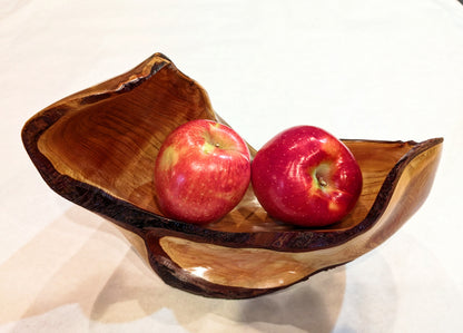 Red cedar bowl, Wood, 6 tall x 10 x 6.25'', 1.29 lbs, Wabi Sabi Wasabi wabi-sabi one-of-a-kind, asymmetric, upcycled, 574-A2