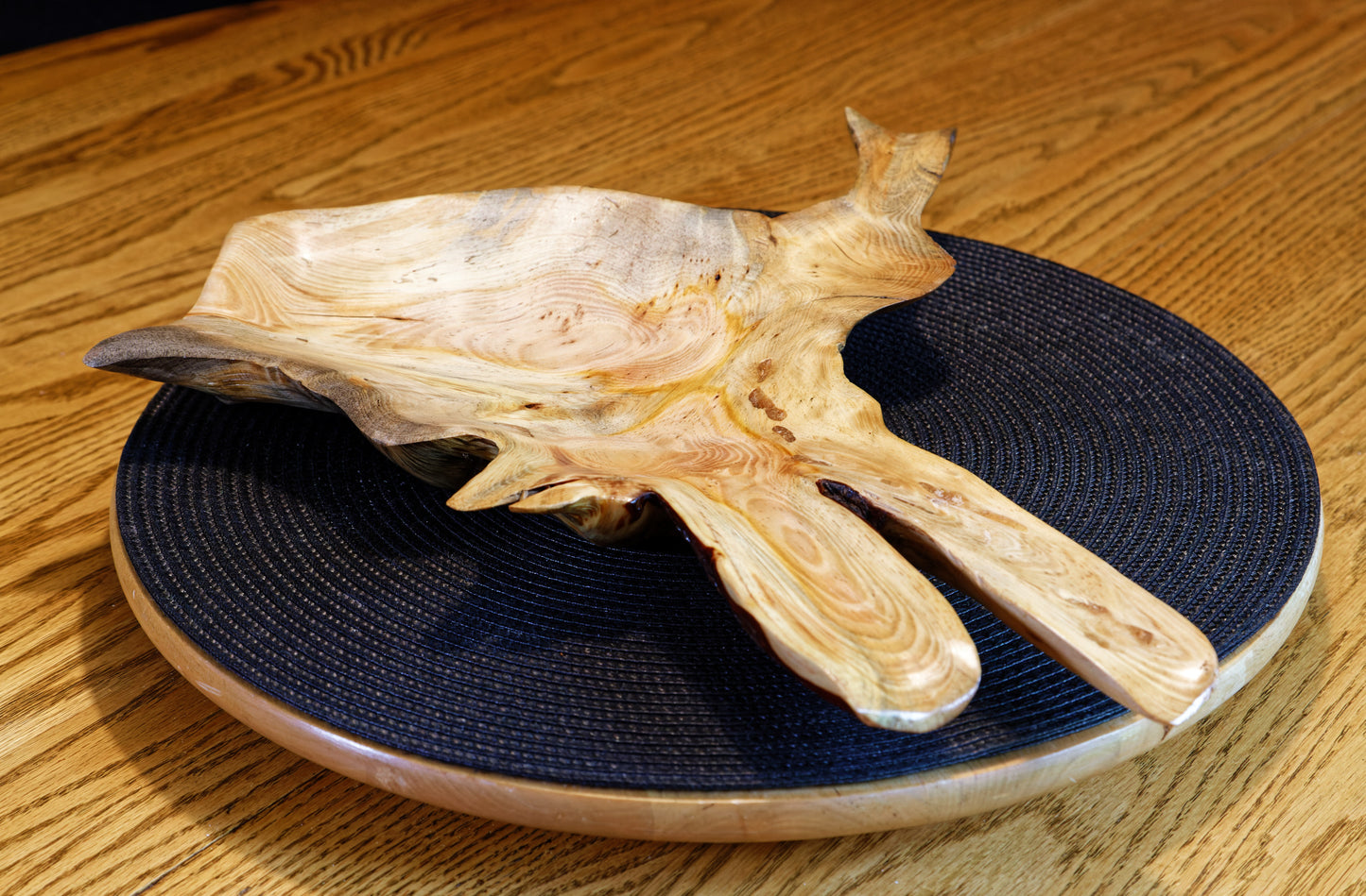 branched catchall, Lodgepole pine roots, 15 x 12 x 2'', 0.95 lbs, Wabi Sabi Wasabi wabi-sabi one-of-a-kind, asymmetric, upcycled, 346-A2