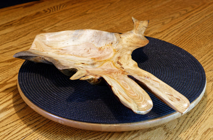branched catchall, Lodgepole pine roots, 15 x 12 x 2'', 0.95 lbs, Wabi Sabi Wasabi wabi-sabi one-of-a-kind, asymmetric, upcycled, 346-A2
