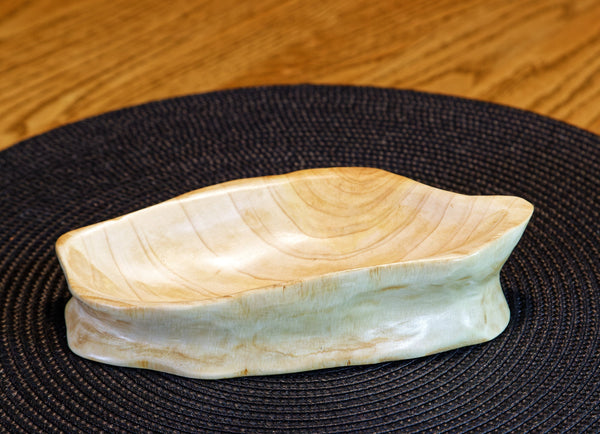 Cypress bowl catchall, wooden bowl, .6x 4 x 1.6'', 0.23 lbs., Wabi Sabi Wasabi wabi-sabi one-of-a-kind, asymmetric, upcycled, 575-D