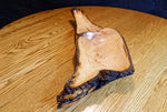 .. figured maple bowl, 2 tier, wood platter, Ponderosa pine, live edge, 26.5" x 11.5 x 4, rich natural colors, Wabi Sabi, one-of-a-kind, 494-A